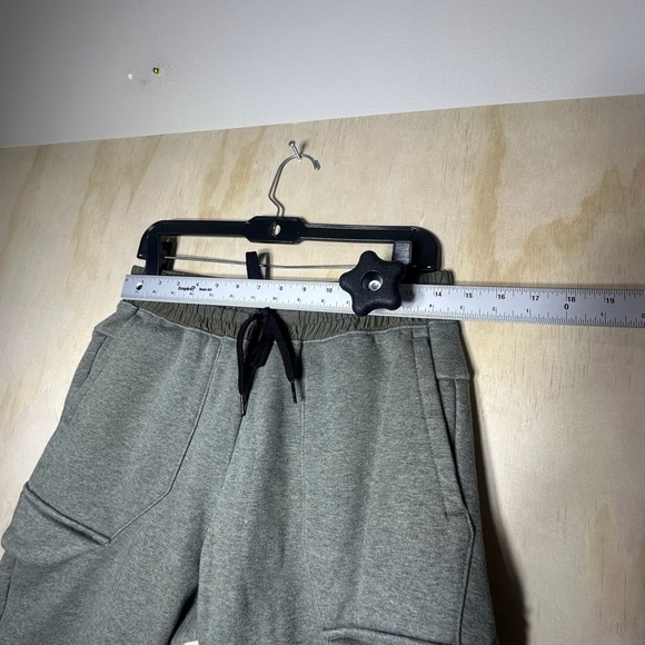 FLX Light Gray Cargo Pants with Elastic Waistband and Tapered Legs - Picture 5 of 11